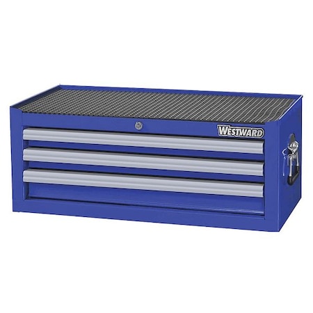 26 5/16" Intermediate Chest 3 Drawers Blue by USA Westward Tool Chest & Side Cabinets