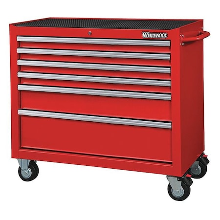 42" Rolling Cabinet 6 Drawers Red by USA Westward Tool Chest & Side Cabinets