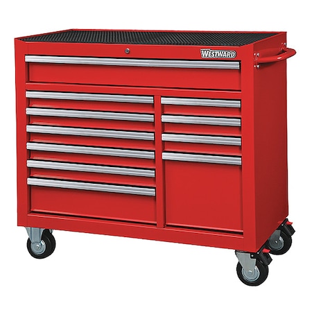 42" Rolling Cabinet 11 Drawers Red by USA Westward Tool Chest & Side Cabinets