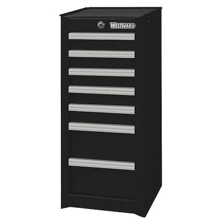 15 1/2" Side Cabinet 7 Drawers Black by USA Westward Tool Chest & Side Cabinets