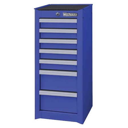 15 1/2" Side Cabinet 7 Drawers Blue by USA Westward Tool Chest & Side Cabinets