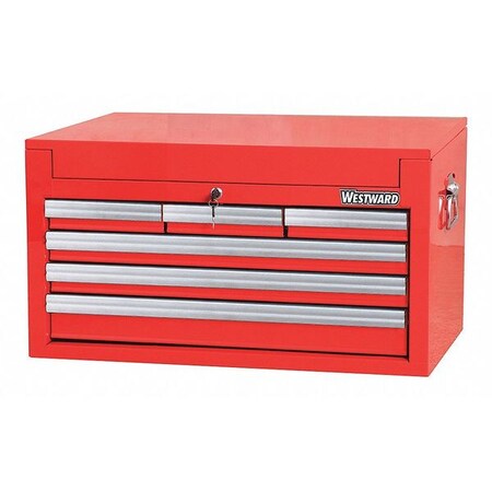 26" Top Chest 6 Drawers Red Type 32H868 by USA Westward Tool Chest & Side Cabinets