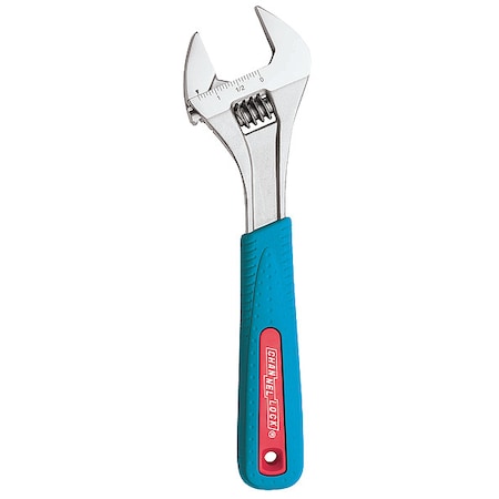 Adj. Wrench 12" 1 1/2" Cap. Chrome Type 812WCB by USA Channellock Adjustable Wrenches