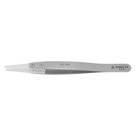 Tweezer 5 In. White Delrin Str Replace by USA Excelta Inspection & Retrieving Tweezers
