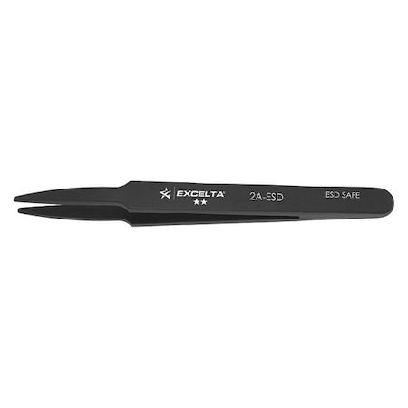 Tweezer 4.5 In. Plastic Str Flat Point by USA Excelta Inspection & Retrieving Tweezers