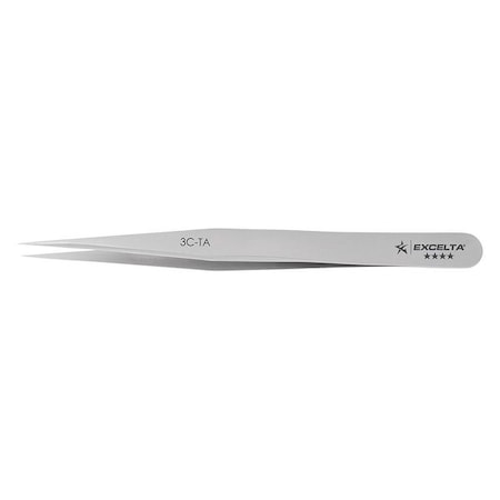 Tweezer 4.25 In. Titanium Str Very Fine by USA Excelta Inspection & Retrieving Tweezers