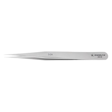 Tweezer 4.75 In SS Very Fine Point by USA Excelta Inspection & Retrieving Tweezers
