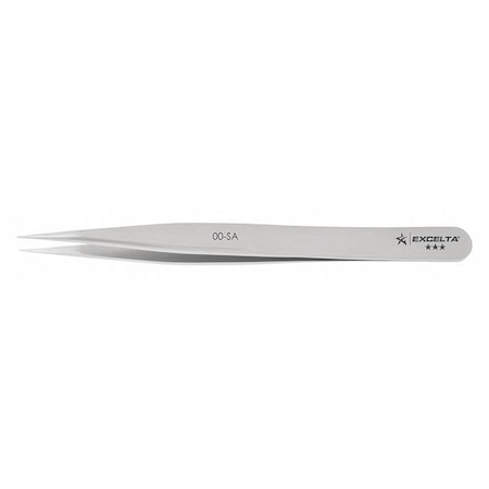 Tweezer Strong 4 1/2 in. L SS by USA Excelta Inspection & Retrieving Tweezers