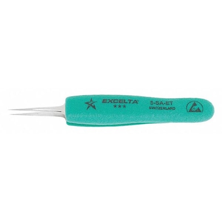 Tweezer Very Fine 4 3/4 in. L SS by USA Excelta Inspection & Retrieving Tweezers