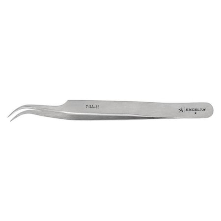 Tweezer Curved Fine 4 1/2 in. L SS by USA Excelta Inspection & Retrieving Tweezers