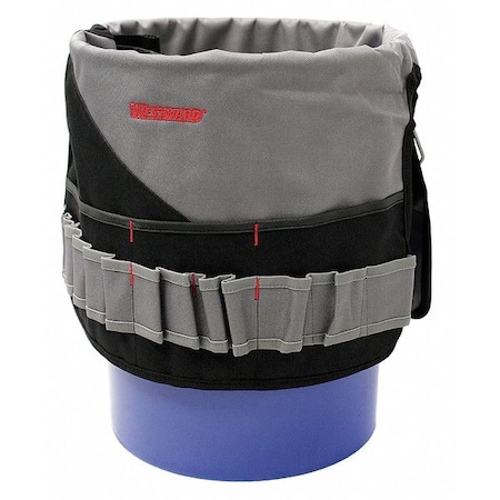 Bucket Tool Organizer 30 Pockets Blk/Gry by USA Westward Bucket Bags & Tool Organizers
