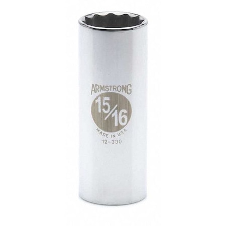 Skt Dp 1/2Dr 12Pt 15/16 by USA Armstrong Sockets
