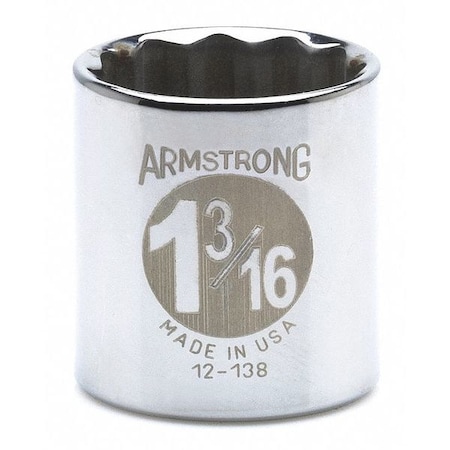 Skt 1/2Dr 12Pt 1 3/16 by USA Armstrong Sockets