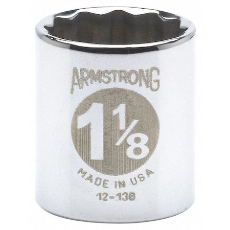 Skt 1/2Dr 12Pt 1 1/8 by USA Armstrong Sockets