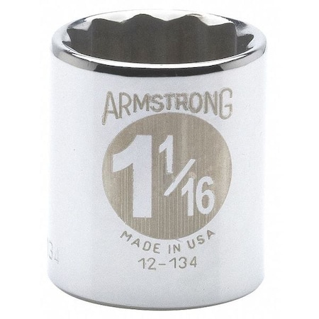Skt 1/2Dr 12Pt 1 1/16 by USA Armstrong Sockets