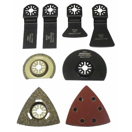 Oscillating Tool Accessories HSS 9 pcs. by USA Eazypower Oscillating Tool Accessories