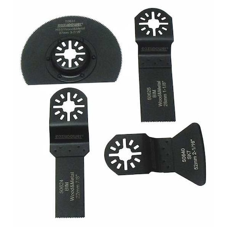 Oscillating Tool Accessories HSS 4 pcs. by USA Eazypower Oscillating Tool Accessories
