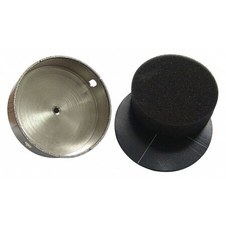 Diamond Grit Hole Saw Non Teeth 4 In Dia by USA Westward Hole Saw Accessories