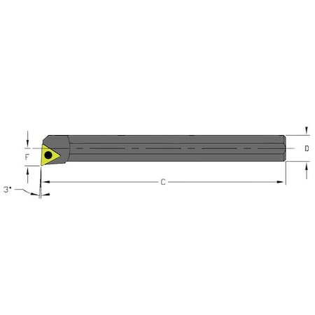 Boring Bar A16R STUPL3 by USA Ultra Dex Indexable Toolholders