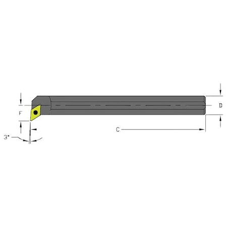 Boring Bar A12Q SDUCL3 by USA Ultra Dex Indexable Toolholders