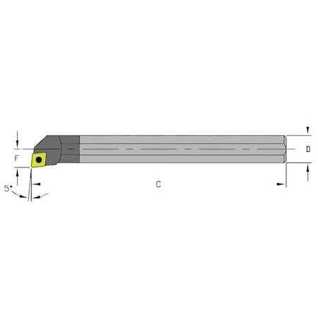 Boring Bar C08J SCLPL2 by USA Ultra Dex Indexable Toolholders