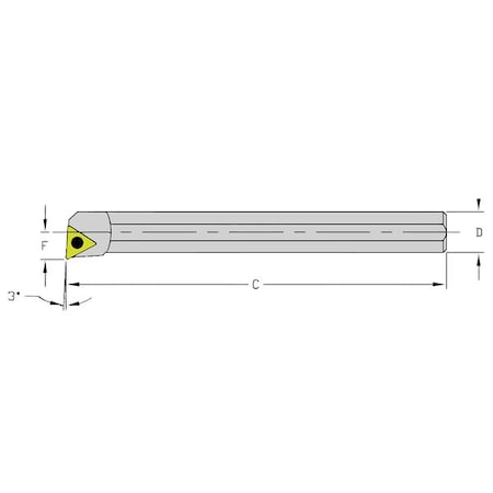 Boring Bar HM12Q STUPR3 by USA Ultra Dex Indexable Toolholders