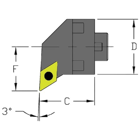Boring Bar MH16 SDUCR3 CFT by USA Ultra Dex Indexable Toolholders