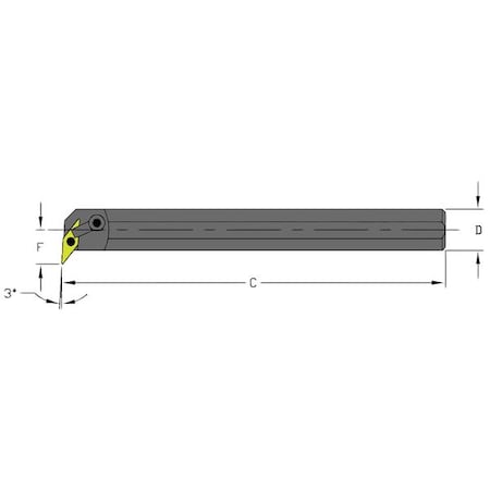 Boring Bar S24U MVUNR3 by USA Ultra Dex Indexable Toolholders