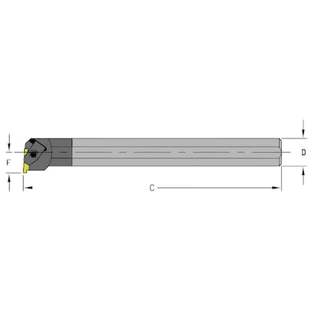 Boring Bar E08R NEL2 by USA Ultra Dex Indexable Toolholders