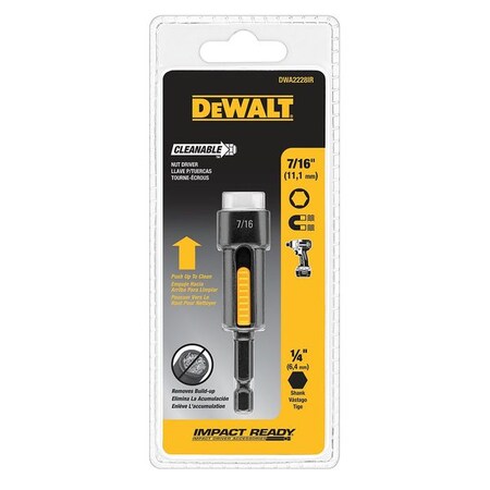 Nutsetter 7/16" Hex 2 15/16" L Steel by USA Dewalt Nut Setters & Bit Holders