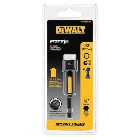 Nutsetter 1/2" Hex 2 15/16" L Steel by USA Dewalt Nut Setters & Bit Holders