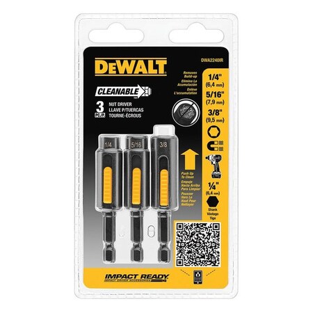 Nutsetter 1/4" 5/16" 3/8" Hex Steel by USA Dewalt Nut Setters & Bit Holders