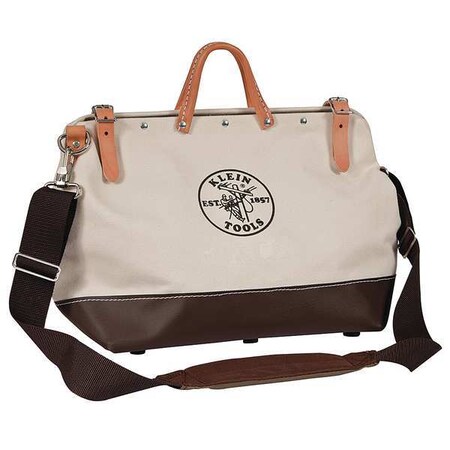 24" General Purpose Tool Bag 17 Pockets Maroon/Tan by USA Klein Soft Sided Tool Storage Products