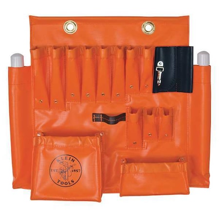 Aerial Apron Orange Vinyl by USA Klein Tool & Work Belts Aprons & Suspenders