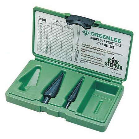 Kit Step Bit 1 & 3 03607 by USA Greenlee Step Drill Bits