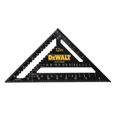 Square Alum Black 12 In Graduations 8ths by USA Dewalt Carpenter's & Mechanic's Pencils