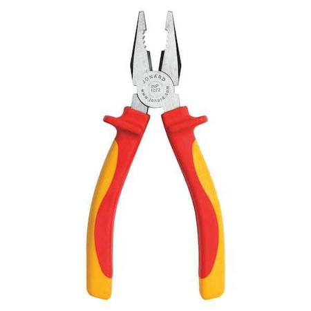 Insulated Linemans Pliers 71/4in L. by USA Jonard Solid Joint Pliers