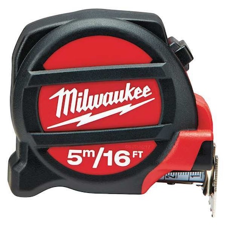 Tape Measure 16 ft./5m High Carbon Steel by USA Milwaukee Measuring Tapes