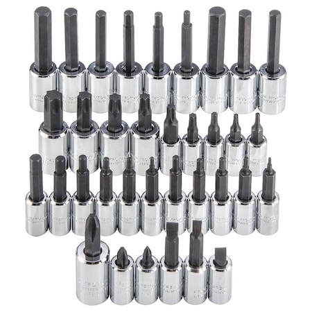 Socket Bit Set 1/4" 3/8" Dr 37 Piece by USA Proto Socket Sets