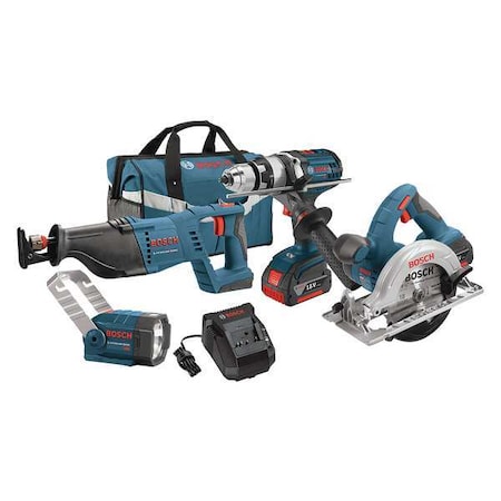 Cordless Combination Kit 4 pcs. 18.0V by USA Bosch Cordless Power Tool Combination Kits