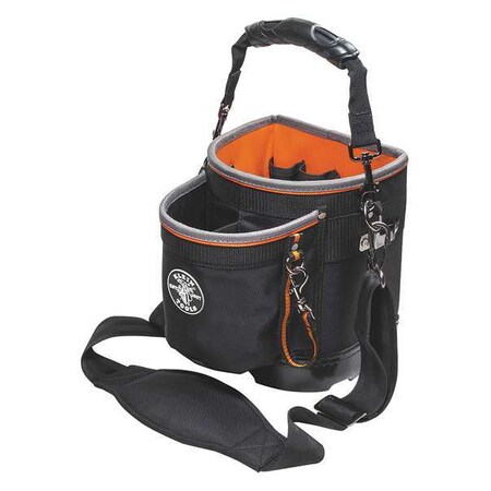 10" Electricians Tool Tote 14 Pockets Black Orange by USA Klein Soft Sided Tool Storage Products