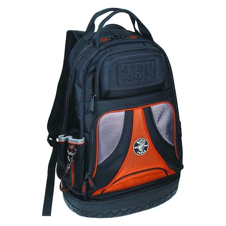 20" Electricians Tool Backpack 39 Pockets Black Orange by USA Klein Soft Sided Tool Storage Products