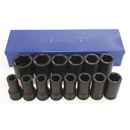 Impact Socket Set 3/4in 6 Pt Deep 14 pcs by USA Westward Socket Sets