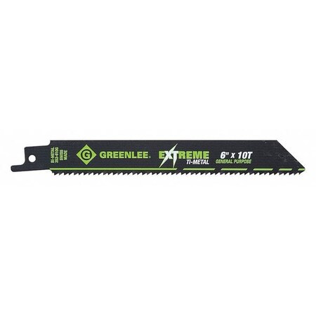 10 TPI Reciprocating Saw Blade 19/64" H by USA Greenlee Reciprocating Power Saw Blades