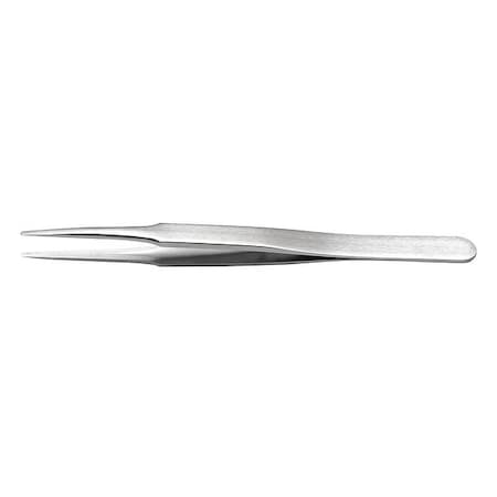 Tweezers Economy 4 3/4in Flat Round by USA Techni Tool Inspection & Retrieving Tweezers