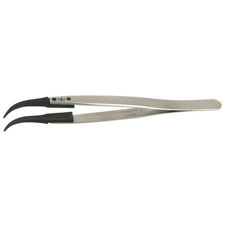 Tweezers 5in Very Fine Curved by USA Techni Tool Inspection & Retrieving Tweezers