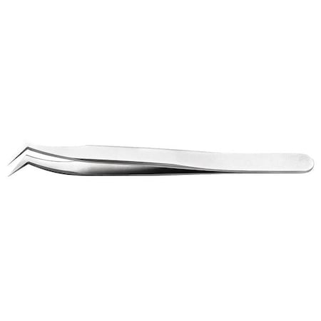 Tweezers Hgh Precs. 4 1/2in Flat Angled by USA Techni Tool Inspection & Retrieving Tweezers