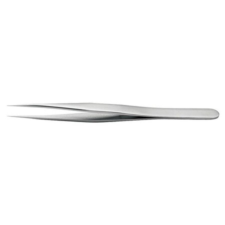 Tweezers Hgh Prcision 4 3/4in Flat Edge by USA Techni Tool Inspection & Retrieving Tweezers