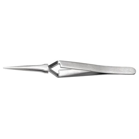 Tweezers Reverse Action 4 3/4in Flat by USA Techni Tool Inspection & Retrieving Tweezers