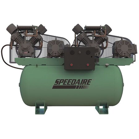 Elec. Air Compressor Duplex 15HP 100CFM by USA Speedaire Stationary Electric Air Compressors